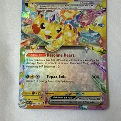 Pokemon Pikachu ex 057/191 Sv08: Surging Sparks Double Rare Holo 200HP - Image 3