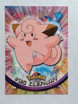 Clefairy #35 Pokemon Topps TV Animation Edition Black Label - Image 1