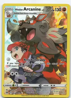 Hisuian Arcanine TG08/TG30 Holo SWSH Lost Origin Trainer Gallery NM Pokemon - Image 1