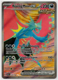 Pokemon Roaring Moon ex 229/182 Sv04: Paradox Rift Holo NM/M - Image 1