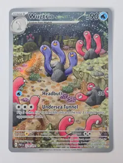 Pokemon Wugtrio 224/091 Illustration Rare Full Art Holo - Paldean Fates - Image 1