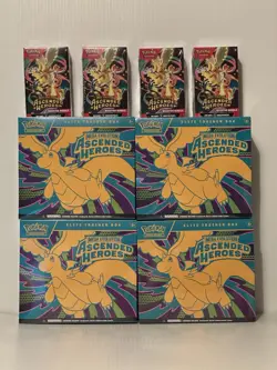 Pokemon TCG Ascended Heroes Elite Trainer Box & Booster Bundle Lot Of 8 - Image 1