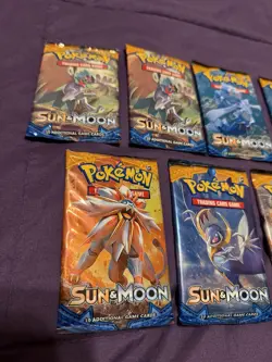 Pokemon TCG Sun & Moon Booster Pack Lot of 7 820650801945 - Image 2