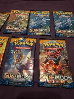 Pokemon TCG Sun & Moon Booster Pack Lot of 7 820650801945 - Image 3