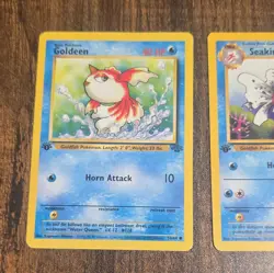 Pokemon TCG Base Set Vintage Lot - Goldeen 53/64 & Seaking 46/64 1st edition - Image 2