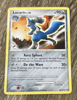 2009 Pokemon Lucario Lv.42 HP90 TCG EX Condition 53/127 - Image 1