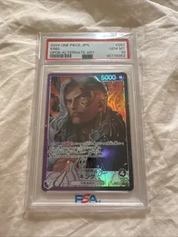 PSA 10 King OP08-057 One Piece Alt Japanese Jpn Leader - Image 1