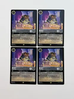 4x Beast Tragic Hero 173/204 Rise of the Floodborn, Disney Lorcana Playset - Image 1