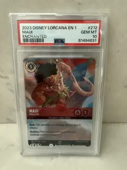 2023 Disney Lorcana | Maui Hero to All | Enchanted | The First Chapter | PSA 10 - Image 1