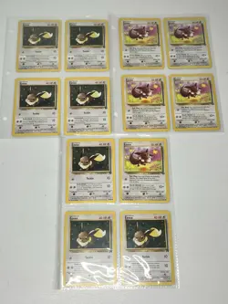 Eevee Card Lot Pokemon Cards TCG Jungle x5 Team Rocket x7 Vintage Cute Pokemon - Image 1