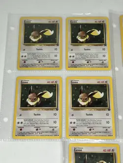 Eevee Card Lot Pokemon Cards TCG Jungle x5 Team Rocket x7 Vintage Cute Pokemon - Image 3