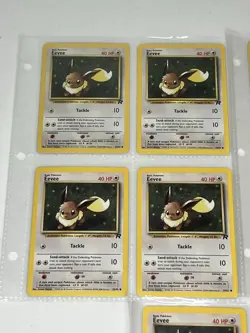 Eevee Card Lot Pokemon Cards TCG Jungle x5 Team Rocket x7 Vintage Cute Pokemon - Image 4