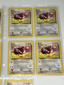 Eevee Card Lot Pokemon Cards TCG Jungle x5 Team Rocket x7 Vintage Cute Pokemon - Image 5