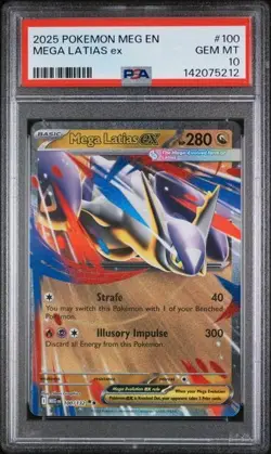 2025 PSA 10 Pokemon Mega Evolution Mega Latias ex 100/132 Card Gem Mint - Image 1