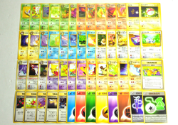 Pokemon card Team Rocket Old Back LOT 52 Japanese Vaporeon Psyduck Squirtle etc - Image 1