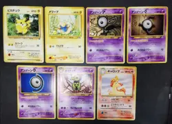 Pokemon card LOT60 Old Back Japanese Pikachu Eevee Unown Poliwhirl Cubone etc... - Image 3