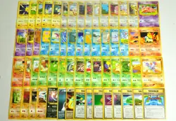 Pokemon card Neo Genesis Old Back LOT 60 Japanese Croconaw Pikachu Slowpoke etc - Image 1