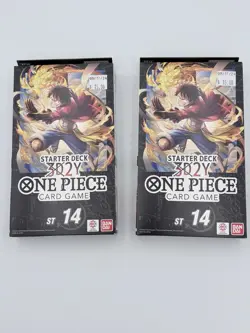ONE PIECE CARD GAME 3D2Y STARTER DECK (ST-14) 51 Cards ENGLISH SEALED - Image 1