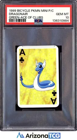 Pokemon 1999 Dragonair Bicycle Pokemon Mini Playing Cards GEM MINT PSA 10 - Image 1