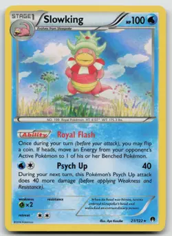 Pokemon Card Slowking Holo Rare XY - BREAKpoint 21/122 - Image 1