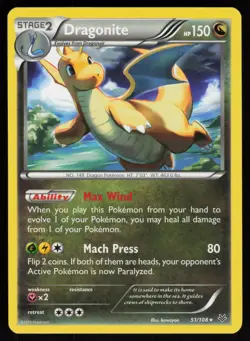 Dragonite (51) 51/108 XY - Roaring Skies Pokemon TCG Card - Image 1