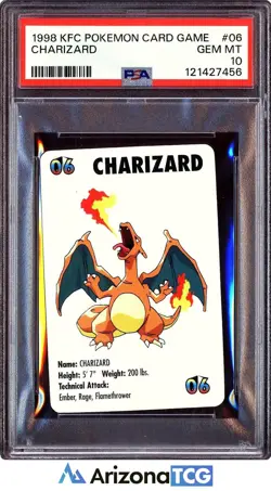 Pokemon 1998 Charizard 06 KFC Pokemon Card Game GEM MINT PSA 10 - Image 1