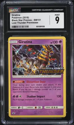 CGC 9 Giratina Prerelease Promo Lost Thunder 2018 Pokemon Card SM151 - Image 1