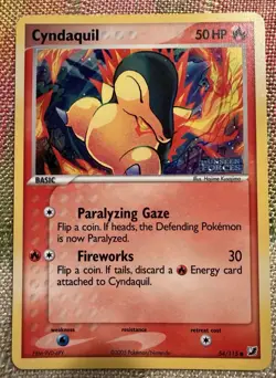 Pokemon TCG Cyndaquil EX Unseen Forces Reverse Holo 54/115 - Image 1
