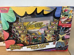 POKEMON ASCENDED HEROES PREMIUM POSTER COLLECTION SEALED BOX MEGA LUCARIO - Image 1