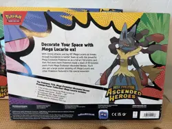 POKEMON ASCENDED HEROES PREMIUM POSTER COLLECTION SEALED BOX MEGA LUCARIO - Image 2