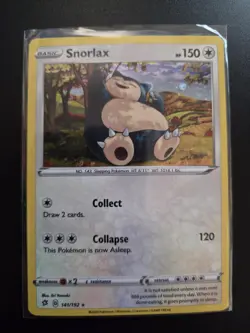 Snorlax Cosmos Holo Rare - 141/192 - Rebel Clash Pokemon 2020 - Image 1