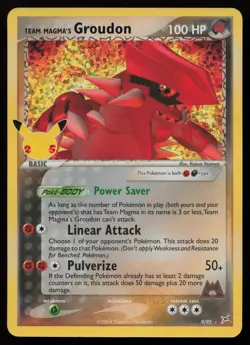 Team Magma's Groudon 9/95 Celebrations: Classic Collection Pokemon NM - Image 1
