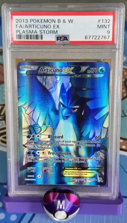Articuno EX 2013 Pokemon Black and White Plasma Storm Full Art PSA 9 132/135 - Image 1