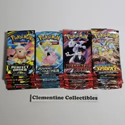 Pokemon Booster Packs - LOT OF 24 - Destined, Surging, Journey, Perfect 6ea NEW - Image 1