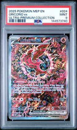 2025 POKEMON MEP EN-ME BLACK STAR PROMO #024 ORICORIO EX PSA 9 - Image 1