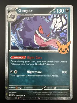 Gengar (Cosmos Holo) 057/091 Holo Trick or Trade BOOster 2024 Pokemon NM - Image 3