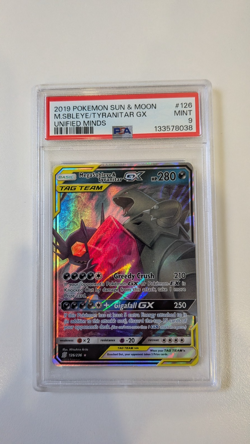 MegaSableye & Tyranitar GX 126/236 Ultra Rare PSA 9 Pokemon TCG SM Unified Minds - Image 1