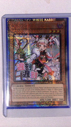 yugioh maliss P white rabbit (Starlight Rare) Misprint RA05-en136 title shift - Image 1
