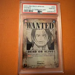 One Piece CCG Shanks Wanted Alternate Art OP09-004 PSA 10 Gem Mint - Image 1