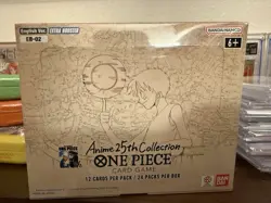One Piece EB-02 Anime 25th Anniversary Collection Box Factory Sealed 24 Packs - Image 1