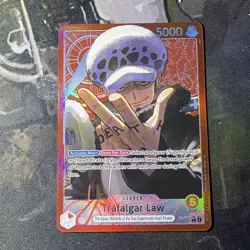 One Piece TCG Trafalgar Law Alt Art L OP14-001 (English) Azure Sea’s Seven Nm - Image 1