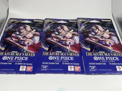 7x One Piece OP-14 Azure Sea’s Seven Sleeved Booster Packs Sealed (Lot Of 7) NEW - Image 2
