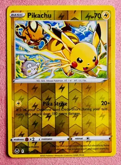 Pikachu 049/195 Reverse Holo | Silver Tempest | 2022 Pokemon TCG Card | NM - Image 1