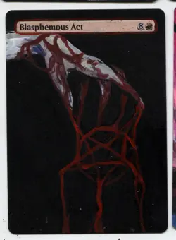 Blasphemous Act Altered Art Mtg Hand Painted Card Commander - Image 1