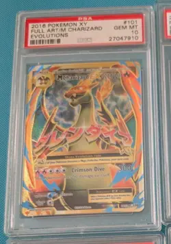 M Charizard EX Full Art Holo PSA10 Pokemon Evolutions Card 101/108 - Image 1