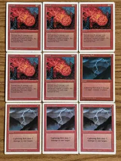 MTG Red Burn Deck 60 Cards Ready to Play Lightning Bolt Fireball Magic - Image 1