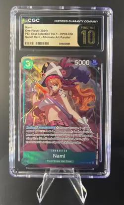 ONE PIECE OP02-036 PREMIUM CARD COLLECTION BEST SELECTION VOL 1 NAMI CGC 10 - Image 1