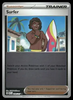 Pokemon Cards Surfer 200/217 Reverse Holo Ascended Heroes Common NM - Image 1