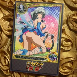 Grayfia Lucifuge High School DXD Butterfly Goddess Anime Waifu Girl Card BLUE - Image 1