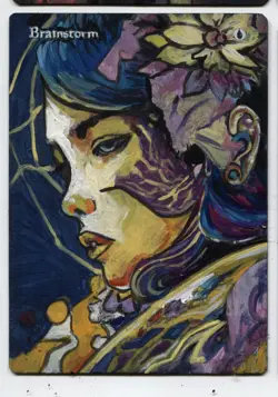 Brainstorm Altered Art Mtg Hand Painted Card Commander - Image 1